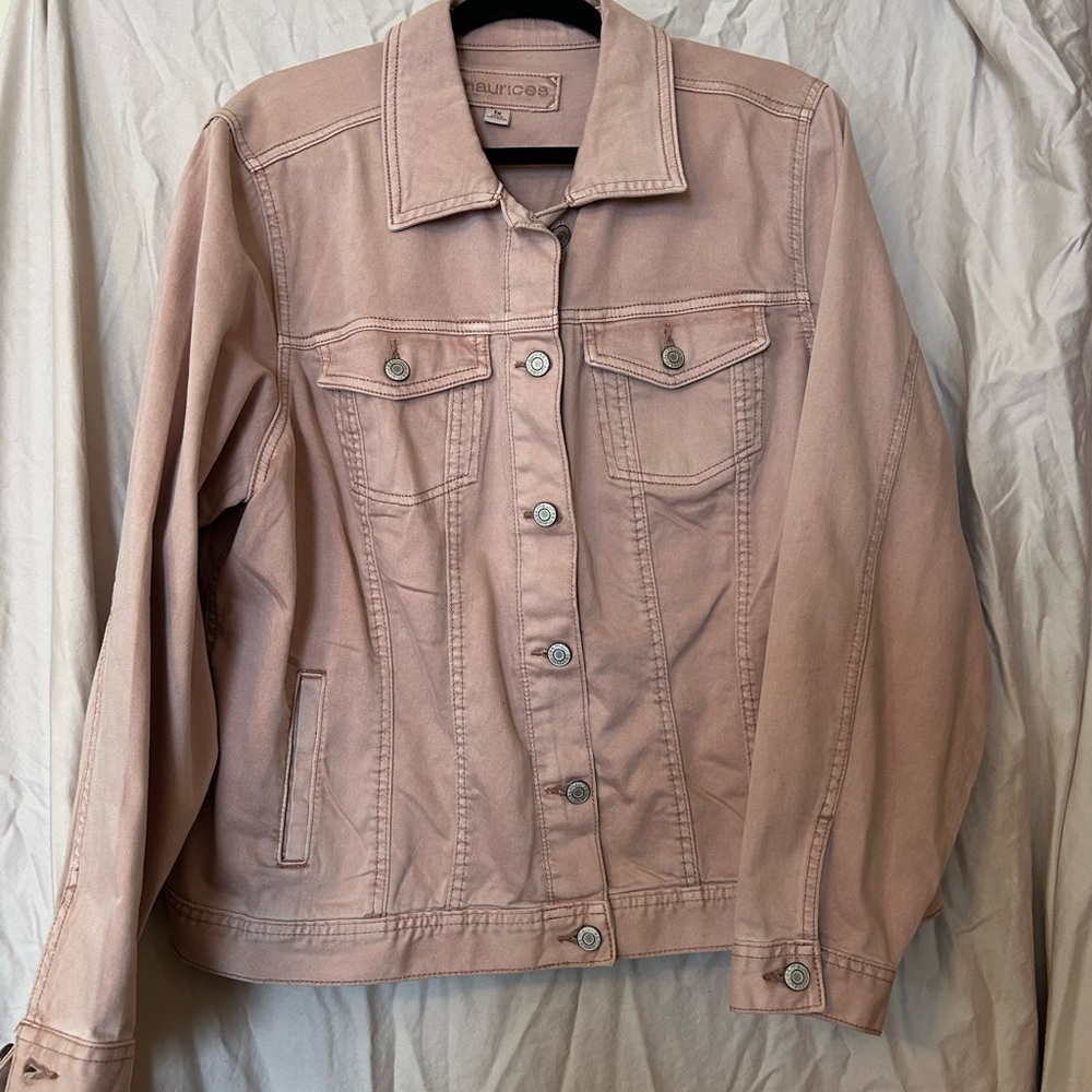 Maurices Blush Pink Jean Jacket size 1X